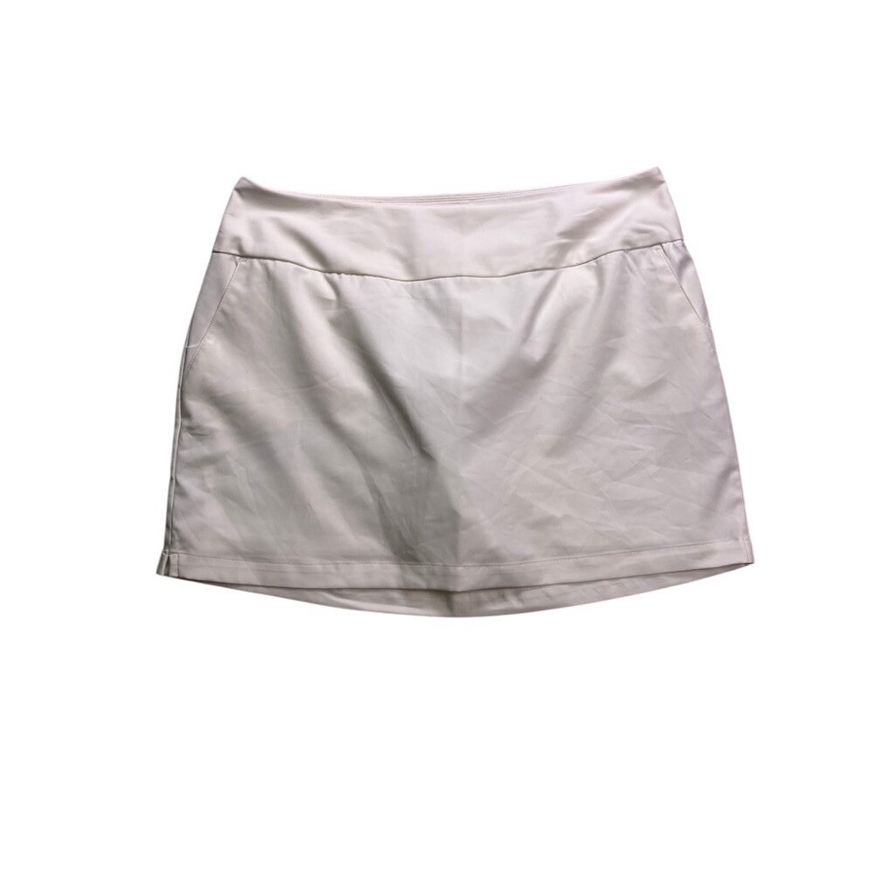 Adidas Golf Ultimate365 Solid Skort Womens XL White Athletic Mini HG6428 Skirt
